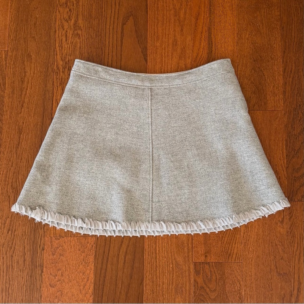 See By Chloe Grey Wool Skirt with Trim size 42 / 34” waist